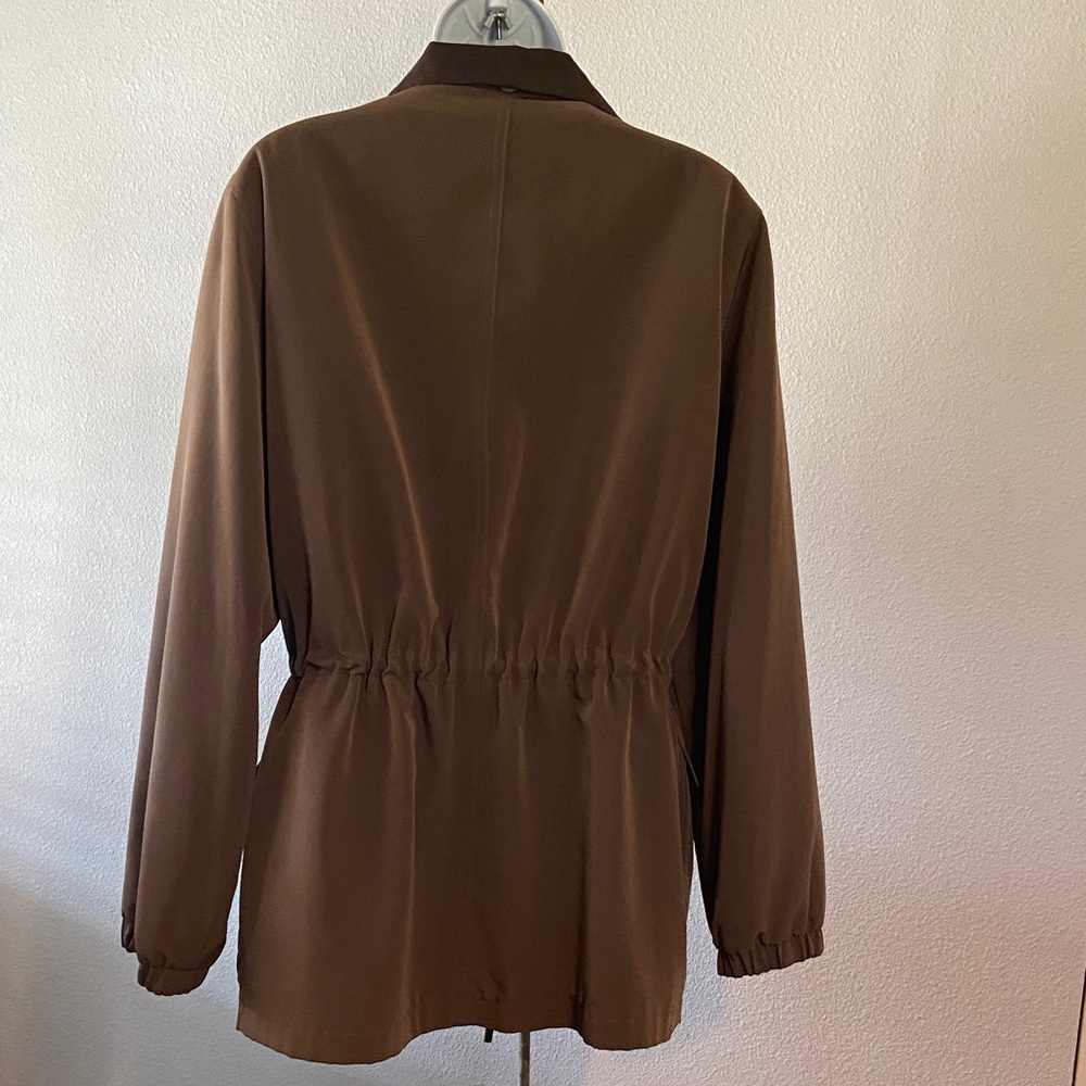 Gallery Brown Utility Jacket Drawstring Waist Siz… - image 2